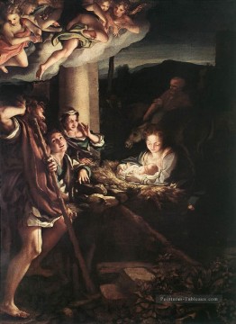  Anton Tableaux - Nativité Sainte Nuit Renaissance maniérisme Antonio da Correggio